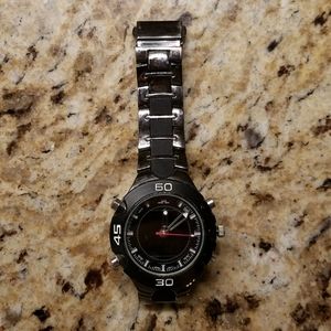 Black and chrome U.S. Polo ASSU watch